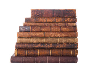 stack antique books
