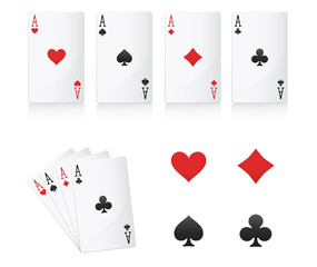 ace poker cards set