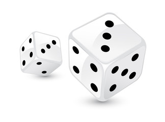 two white dice