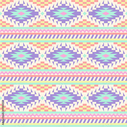 Seamless ethnic background in pastel tints