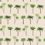 Seamless tropical pattern with palms #1