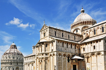 Fototapeta premium Pisa, piazza dei miracoli - Duomo e Battistero
