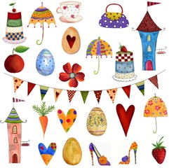 Artworks. Set of decorative elements