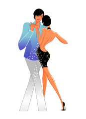 Elegant couple dancing