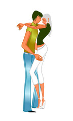 Young Couple making love