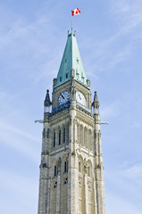 Fototapeta na wymiar Peace Tower Parliament Building Ottawa Canada