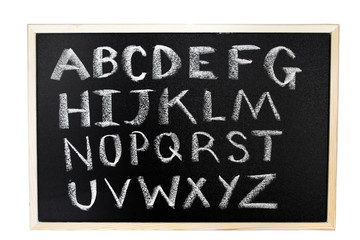 Alphabet on blackboard