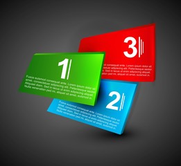 abstract design template numbered banners vector set