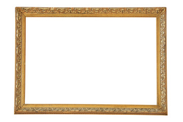 gold picture frame. isolated on white