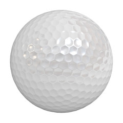 Golf ball isolated on white
