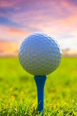 Golf ball on tee