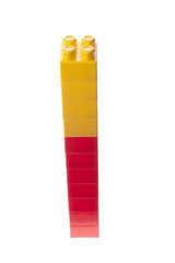 Plastic bricks stack