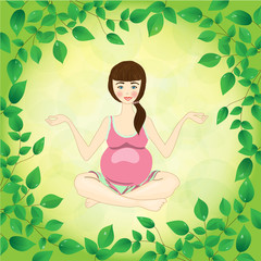 pregnant woman yoga.
