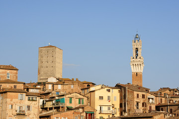 Siena in the sunset light