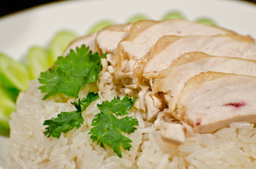 Steam Chicken over rice