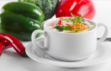 Bowl of vegetable Soup