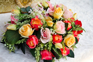 Colorful of Artificial roses