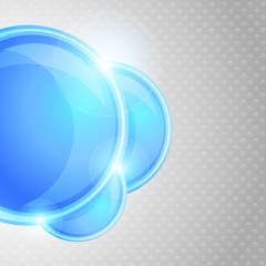 Bright background with blue circles