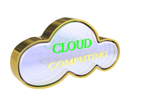 3D Cloud computing concept