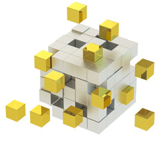 Obraz premium 3D cube box shaping