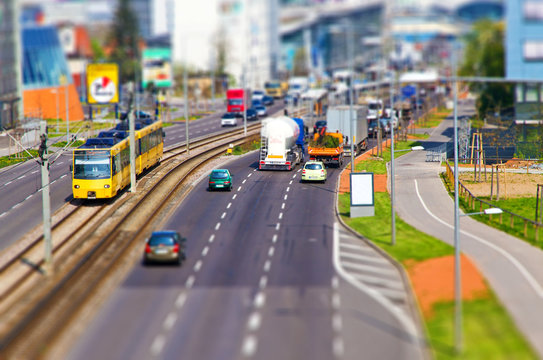 Miniaturstra&szlig;e - Tilt-Shift Effekt