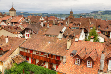 Fototapeta na wymiar Stare Miasto Murten, Szwajcaria