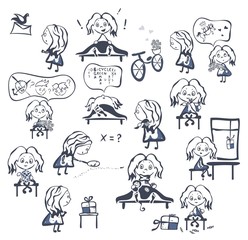 girl's life cartoons