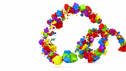 abstract background with 3d cubes