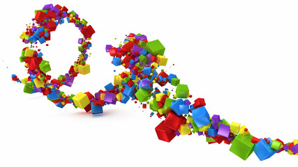 abstract background with 3d cubes