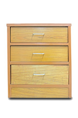 Chest of drawers isolated on white background
