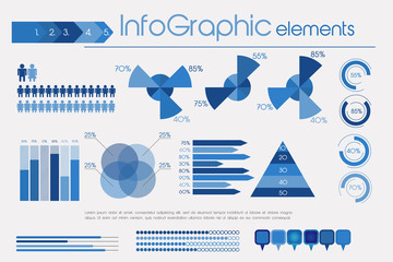Blue Infographic elements