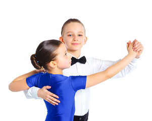 Young ballroom dancers