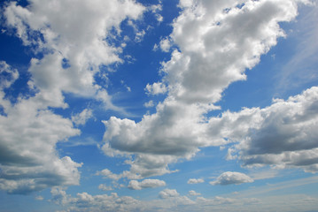 Obraz premium Blue sky with clouds