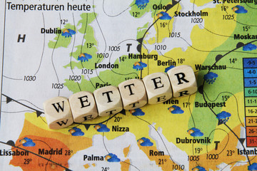 Naklejka premium Wetterbericht