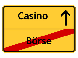 Obraz premium Börse = Casino
