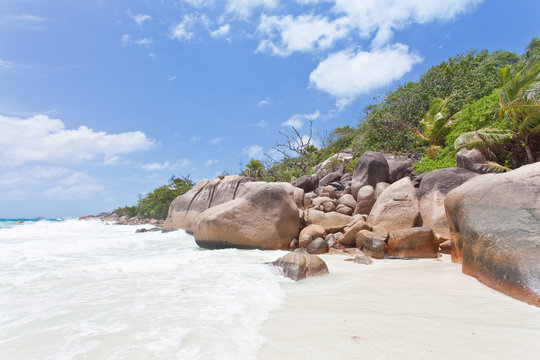 Beach of the famous Anse Lazio - Seychelles