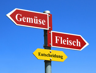 Gemüse oder Fleisch?