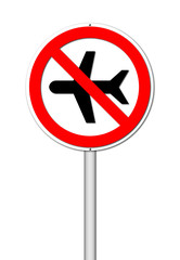 Obraz premium no flying on white