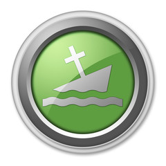 Obraz premium Green 3D Style Button 