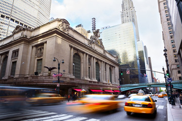 Grand Central Terminal with traffic, New York City
