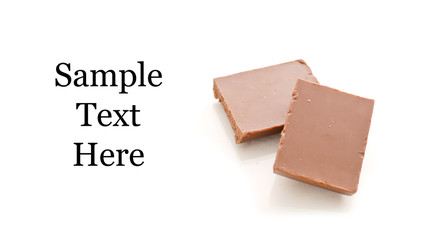Chocolate  Slabs and Space for Custom Text