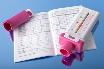 Peakflowmeter, COPD-Tagebuch und Inhalator