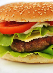 hamburger with cutlet