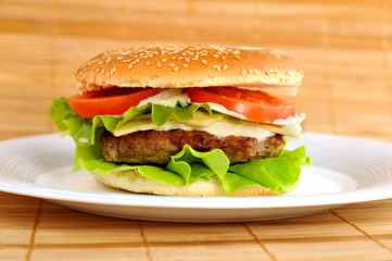 hamburger with cutlet