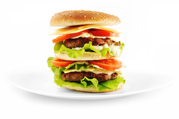 hamburger with cutlet