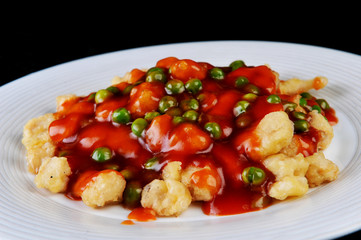 chicken with red sauce