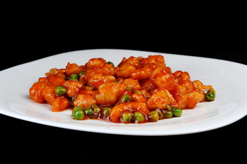 chicken with red sauce