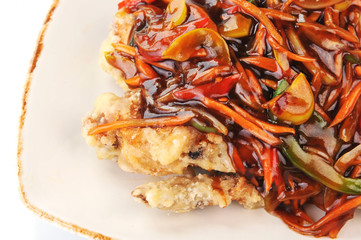 chicken with red sauce