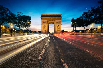 Gordijnen Arc de Triomphe Parijs Frankrijk © Beboy