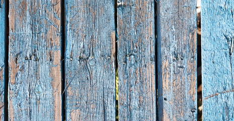 Close up of gray wooden fence panels